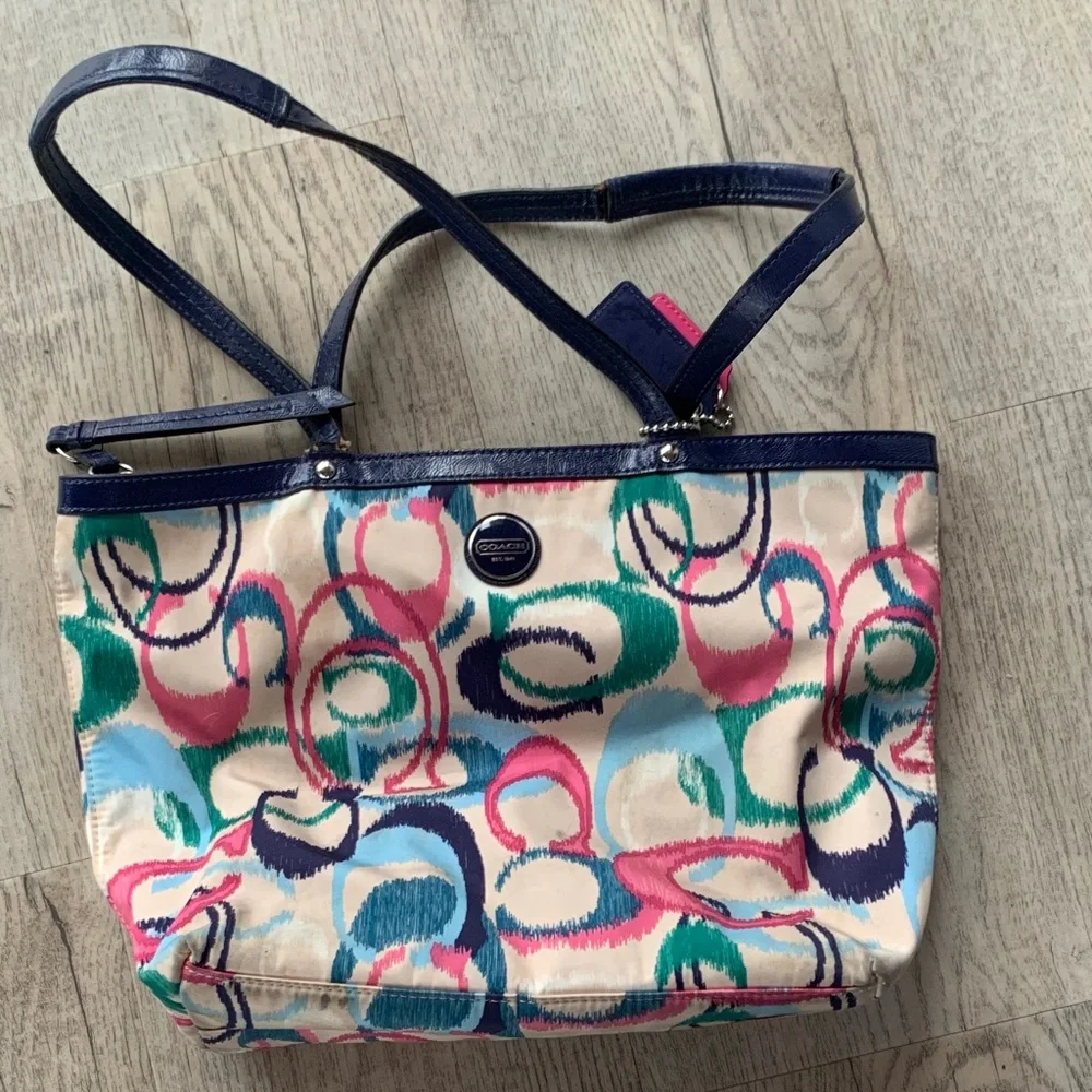 Coach Multicolor Swirl Tote Bag Well loved - Picture 3 of 6